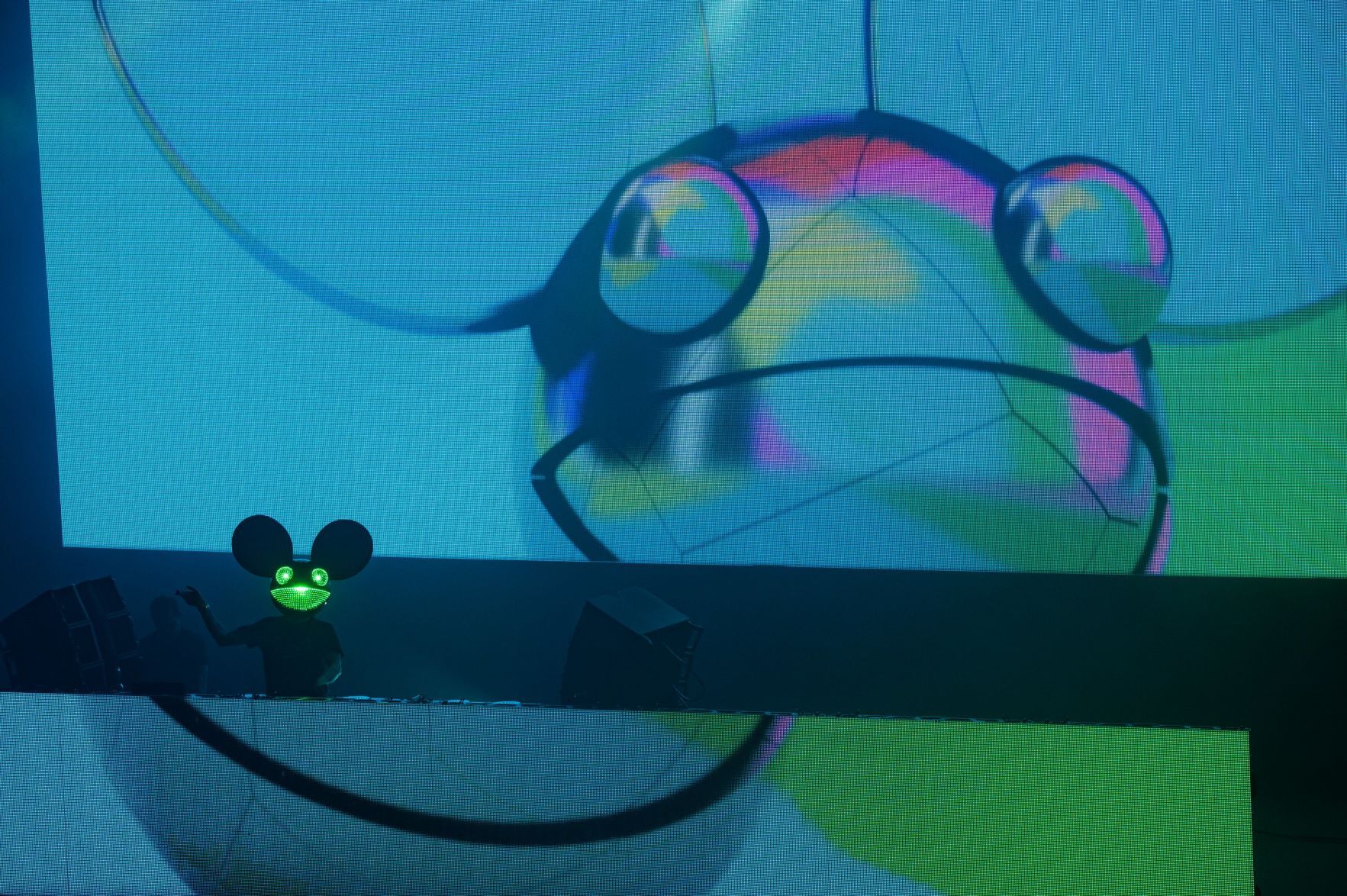 Deadmau5 performs at the Factory's grand opening